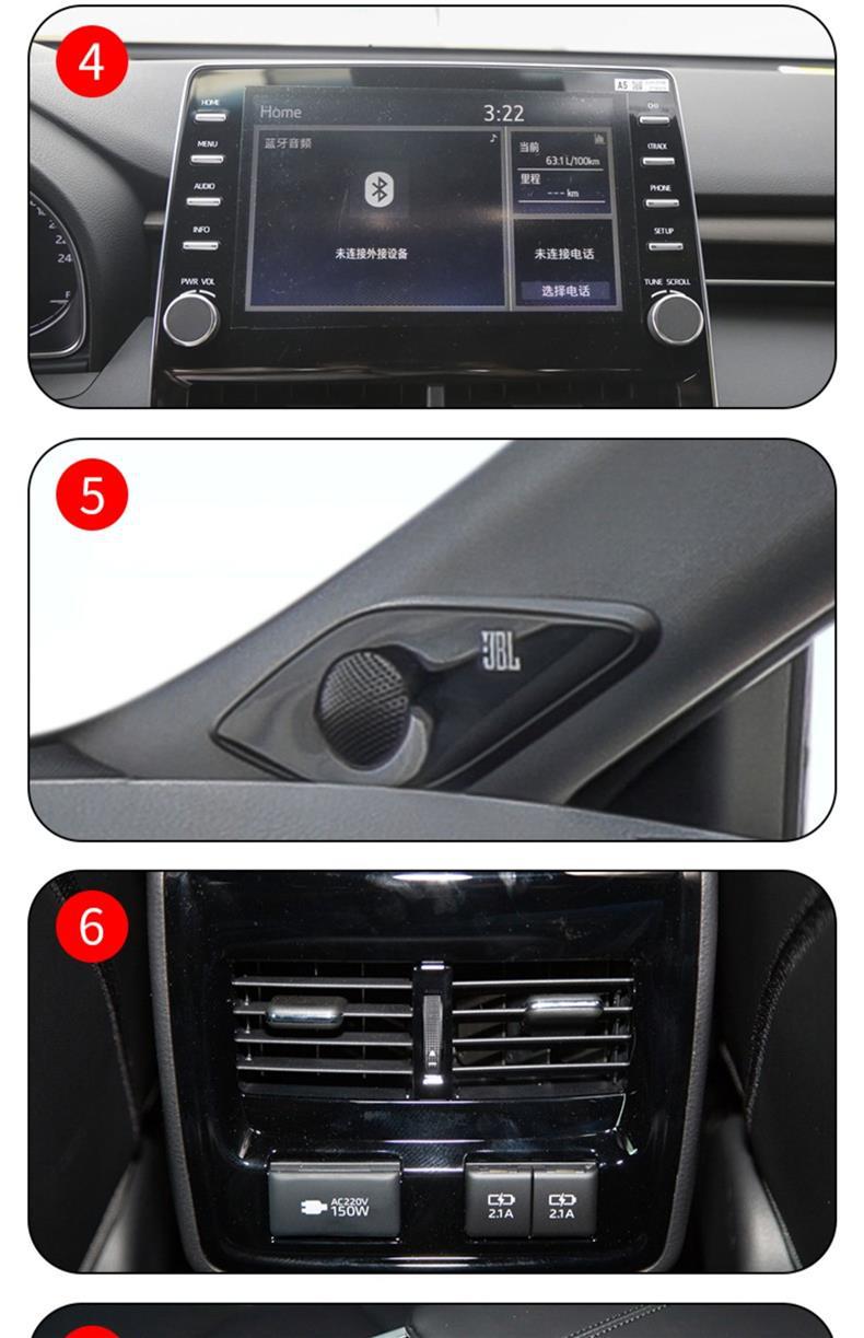 Suitable for 19-25 Toyota Avalon Screen Center Console Interior Car Sticker Modified Paint Transparent Tpu Protective Film