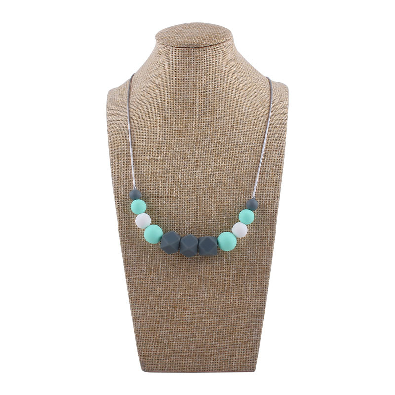 Amazon nuevo collar de mordedor de silicona molares mordedor palo masticable colgante collar