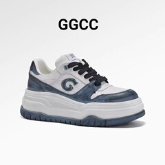 【チュ婧祓い同金】GGCC都市エージェント2025年春の新しい厚い底の靴の女性は古い白い靴を作る