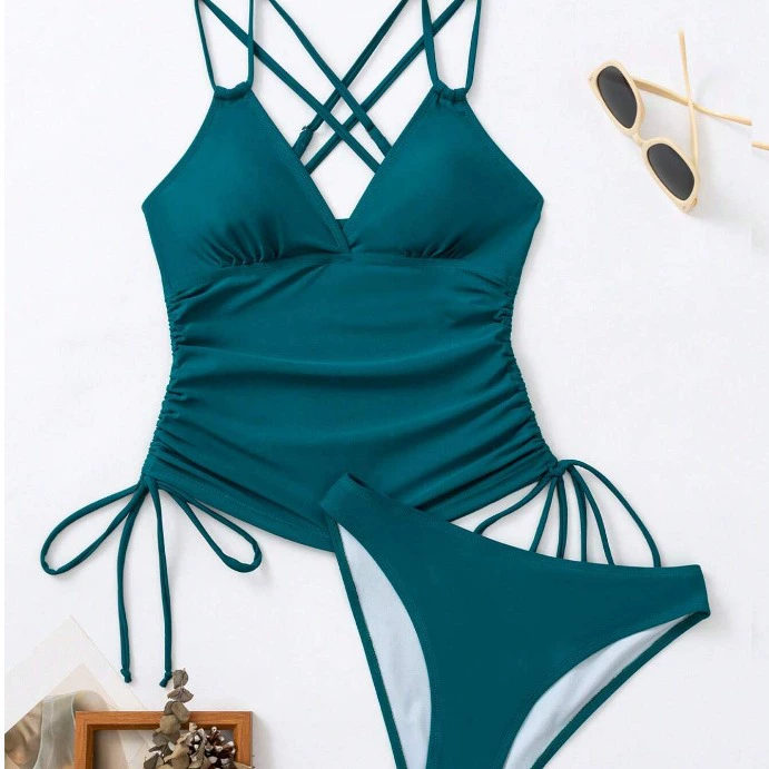 Sexy split colored swimwear, European style, Aliexpress, (Cross-border trading)