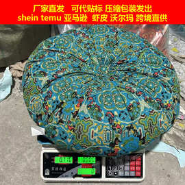 亚马逊棉麻布艺地板坐垫蒲团榻榻米垫子大号圆形坐垫加厚方形椅
