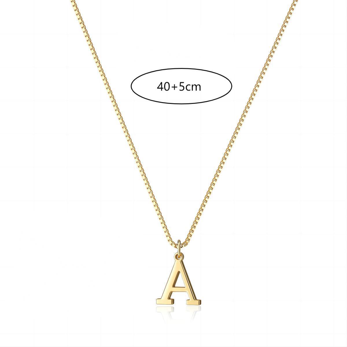 Personalised Gold Plated Initial Pendant Necklace For Women_voghion.com