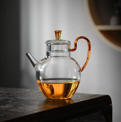 高硼硅仿宋耐熱玻璃壺綠茶壺日式小號水杯子冷泡茶壺器家用花茶壺