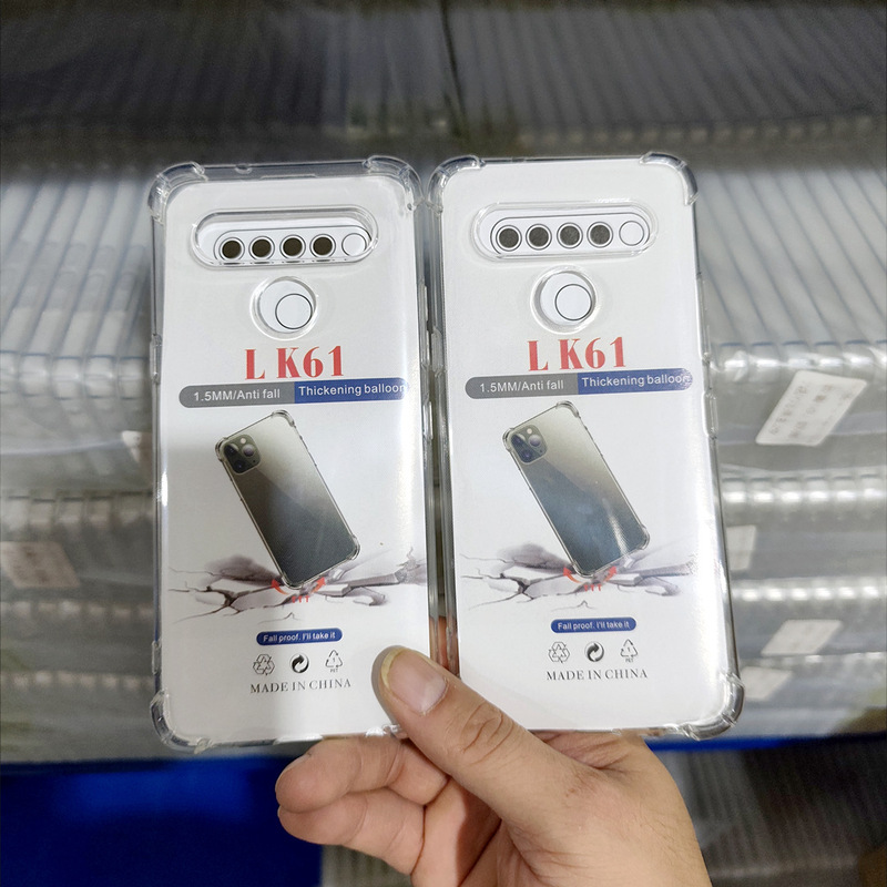 Suitable for LG K61/K62/K62+ anti-fall TPU phone case, four-corner airbag anti-fall precise hole transparent TPU soft case Suitable for LG K61/K62/K62+ anti-fall TPU phone case, four-corner airbag anti-fall precise hole transparent TPU soft case