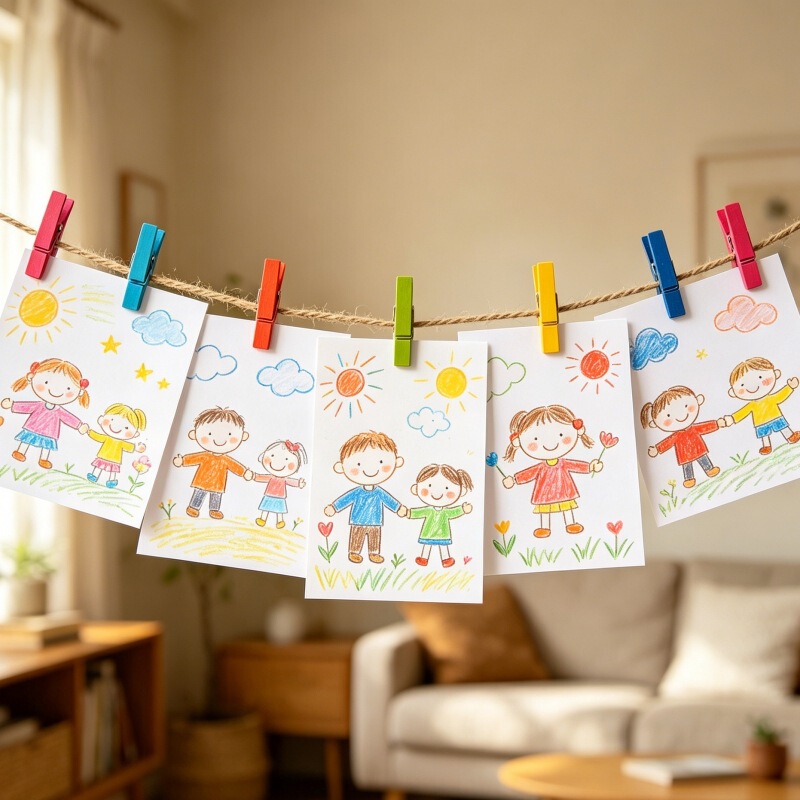 Christmas Decorations Ins Style Colorful Wooden Clips Photo Wall DIY Decorative Memo Clips