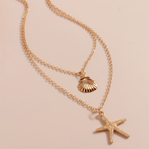 European and American cross -border jewelry Simple beach shell…