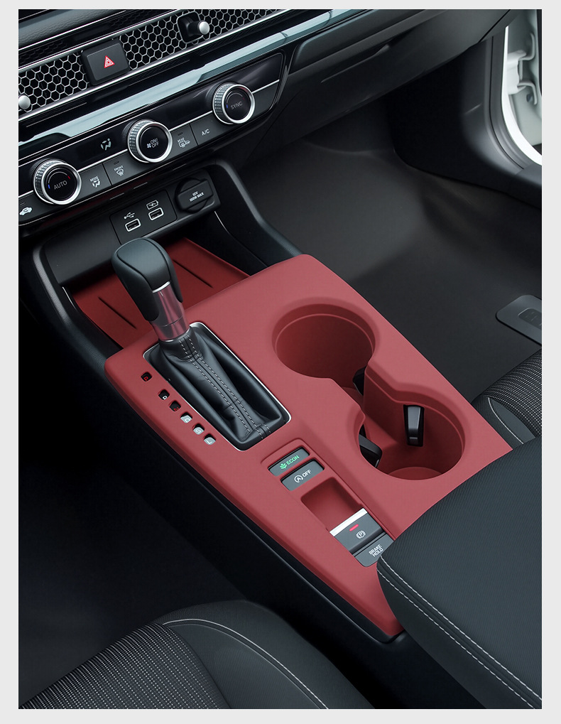 Suitable for Honda Civic Style Door Handle Protective Cover Window Panel Silicone Protective Pad Sticker Modified Decorative Supplies