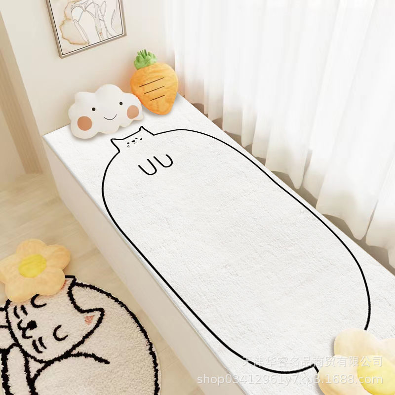 Ins fresco dormitorio cama manta hogar gran área gato-como alfombra de dibujos animados de Cachemira-como la ventana de la Bahía sala de estar mat