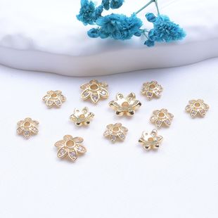 ��ɫ18K������ʯ���껨�и��鴮��DIY��朾��K�����ִ�������l