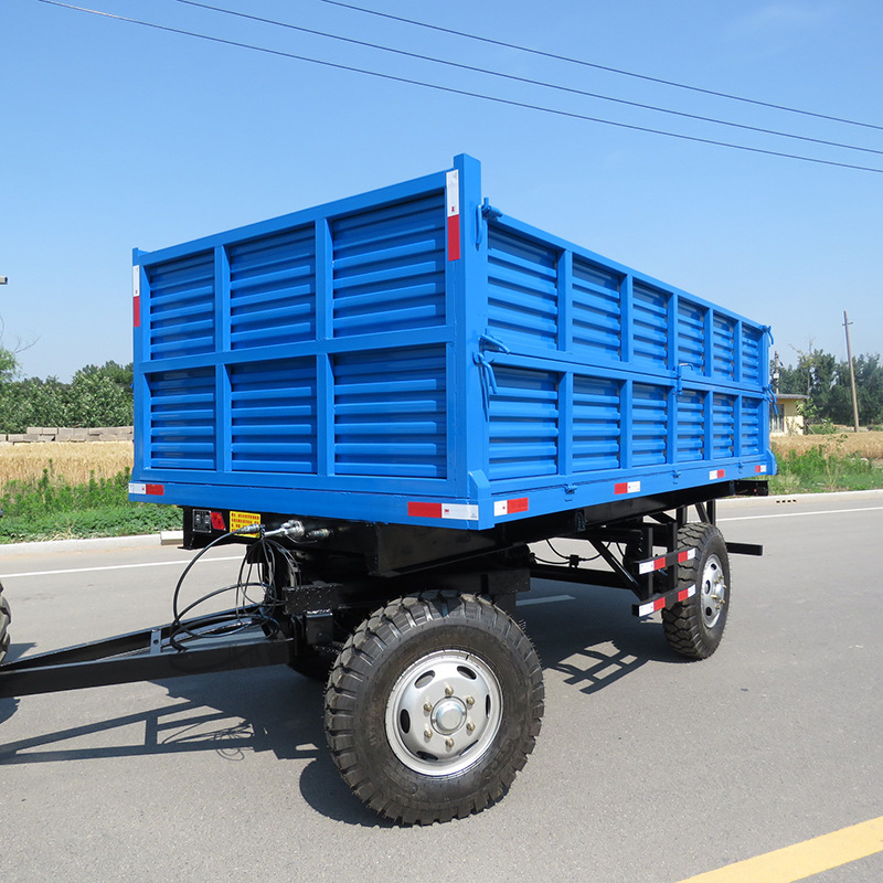 厂家供应平板拖车牵引 平板挂车牵引车载货5吨厂家批发