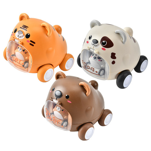 Children's Toys Cartoon Tiger Cute Pet Inertial Ejection Toy Car Hot Selling Source Factory Wholesale