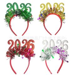 2026 クリスマスヘッドバンド新年パーティーパーティーヘッドバンド 2025 カラーストリップヘッドバンドバーショッピングモール大晦日イベント装飾