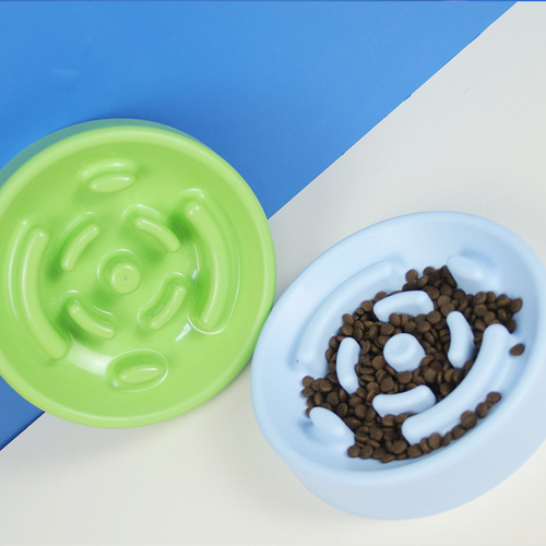 Dog bowl, anti-choking slow food bowl, small and medium-sized dog feeder, dog bowl, cat food bowl, dog food, anti-knock over pet supplies