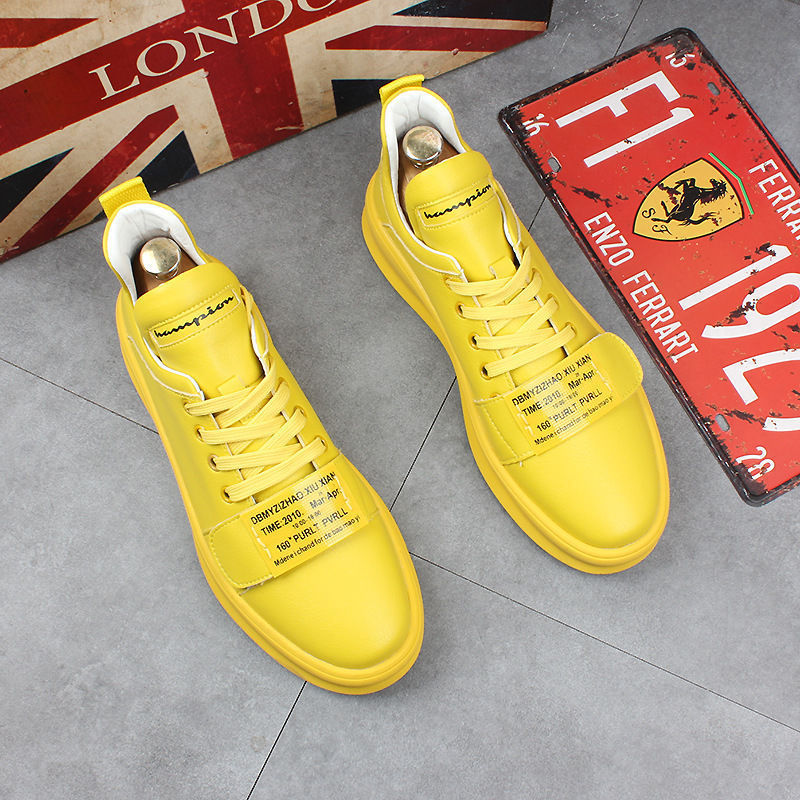Autumn and Winter New Men's All-match Casual Sneakers Korean Style Thick-soled Increased White Shoes Ins High-top Fashionable Ankle Boots Autumn and Winter New Men's All-match Casual Sneakers Korean Style Thick-soled Increased White Shoes Ins High-top Fashionable Ankle Boots