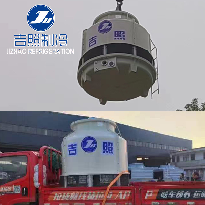 上海南通靖江泰兴玻璃钢圆形逆流式冷却水塔凉水塔换热工业专用