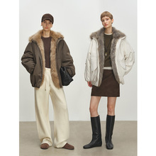 MSBEAST锁温貉子毛领+90白鸭绒花苞廓形羽绒皮草派克服丨雪地旅人