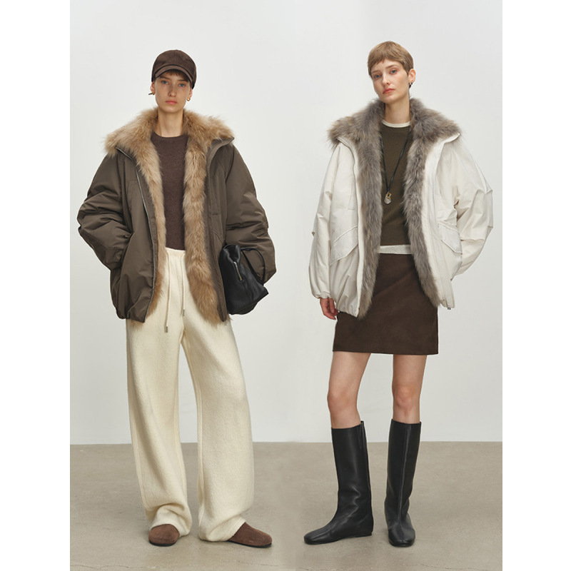 Msbeast Temperature-Locking Raccoon Fur Collar +90 White Duck down Bud-Shaped down Fur Parka | Snow Traveler Msbeast Temperature-Locking Raccoon Fur Collar +90 White Duck down Bud-Shaped down Fur Parka | Snow Traveler