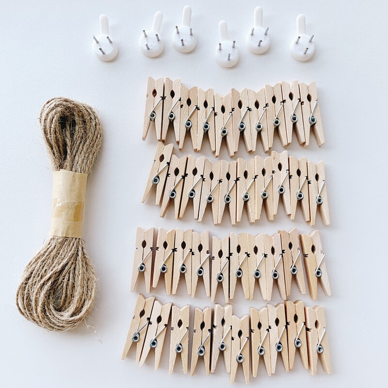 Photo Wall Decoration Card Photo Wall Hanging Clip Hemp Rope Room Classroom Background Wall Cultural Wall Hanging Lanyard