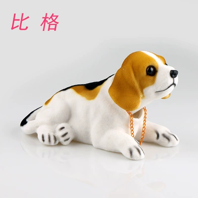 Car ornaments shake head dog resin cute doll car car cartoon cute car decoration supplies (Car ornaments) - bigger