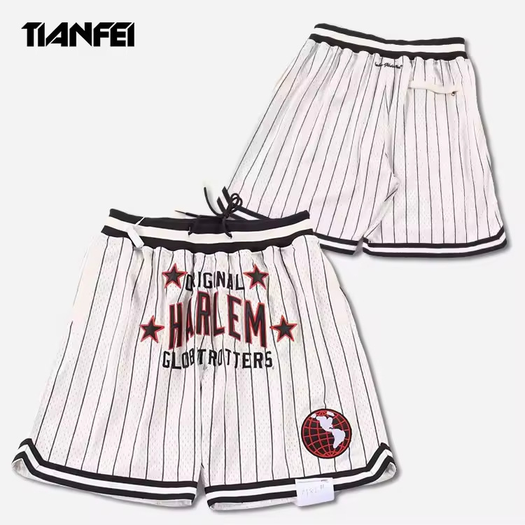 Tf Custom Embroidery Basketball Shorts Men Mesh Sublimated Stripes Design Wholesale Street Hip Hop Style Basketball Short Tf Custom Embroidery Basketball Shorts Men Mesh Sublimated Stripes Design Wholesale Street Hip Hop Style Basketball Short