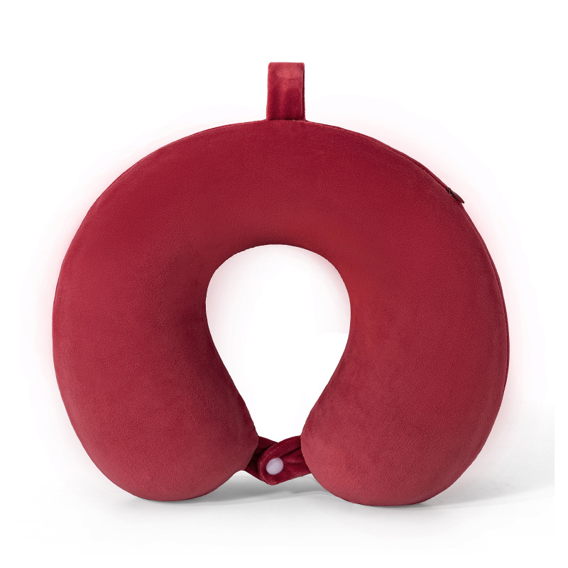 Verano helado sensación fría protección de cuello almohada en forma de U portátil almacenable memoria almohada de cuello de algodón almohada de avión almohada al por mayor existencias