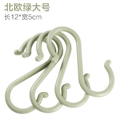 Fabricante en stock multi-funcional S gancho plástico blanco de plástico sin costura Punch-libre cocina del hogar gancho de baño