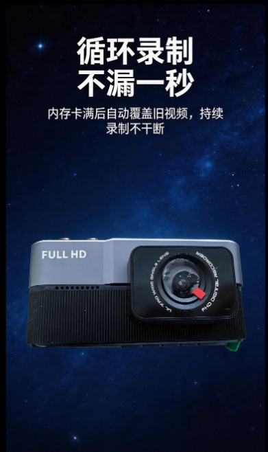 Full HD night vision dash cam, universal for cars, with parking monitoring and ultra-wide-angle lens, directly from the factory