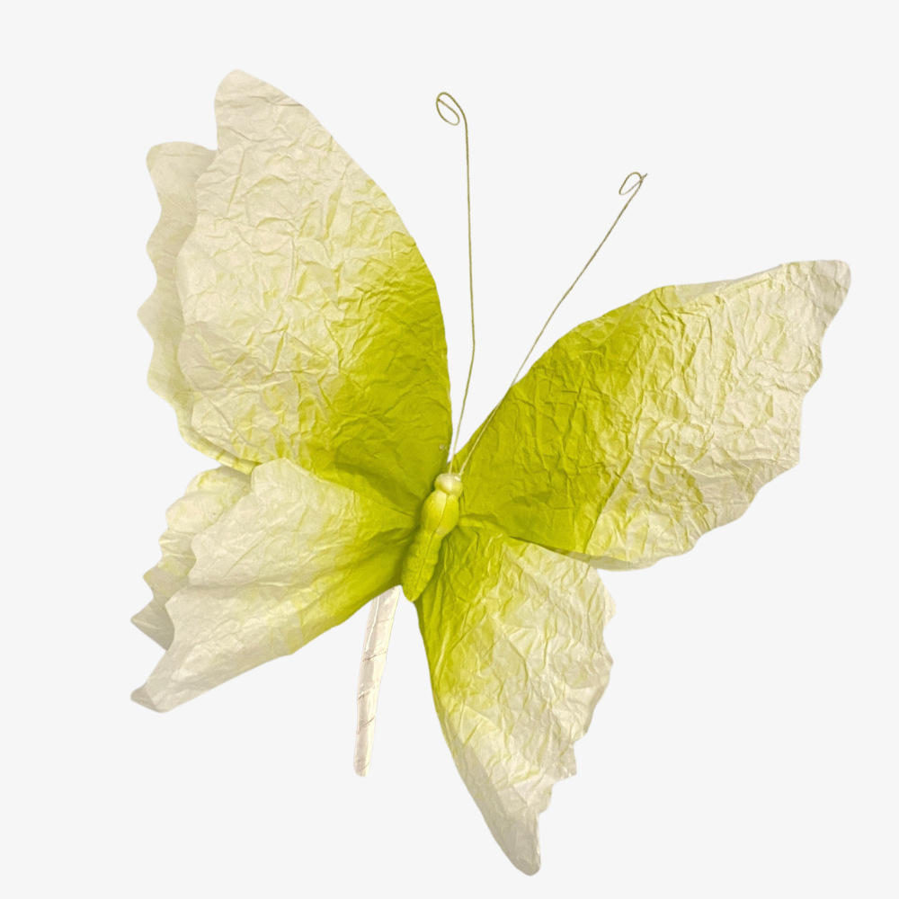 Arte de papel de simulación Decoración de flores de papel de mariposa Decoración de ventana de mariposa Decoración de escena de boda Flor falsa