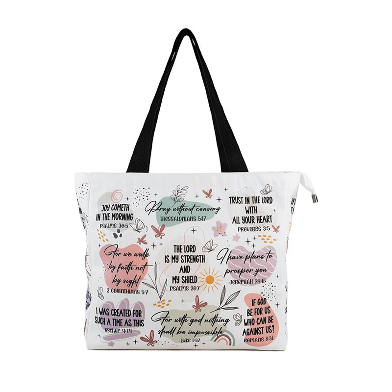 Bolso de lona, diseño de nicho, personalizado, impresión de comestibles de un solo hombro, compras, cremallera, lona, bolso de tote, personalizado