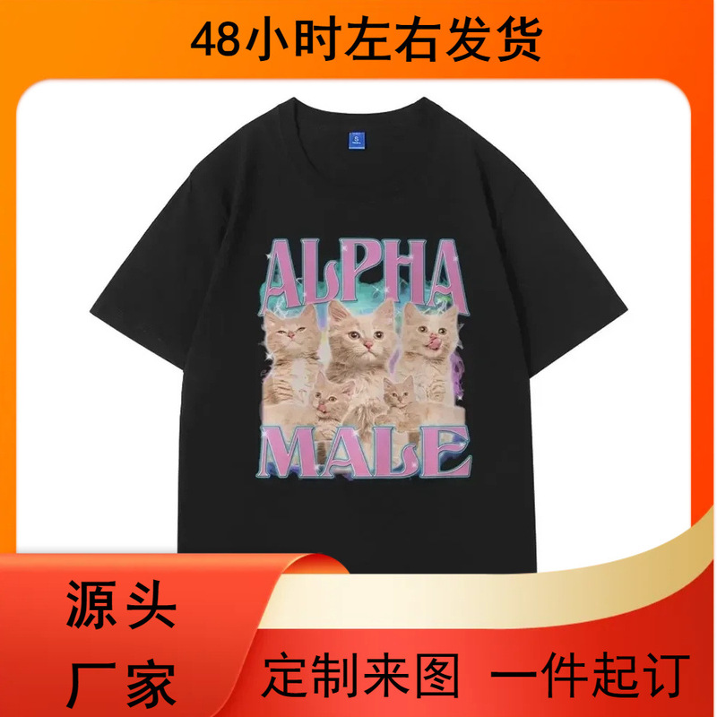 Alpha Men's T-Shirt Best Friend Gift T-Shirt Summer Fashion Funny Graphic T-Shirt Short Sleeve Available