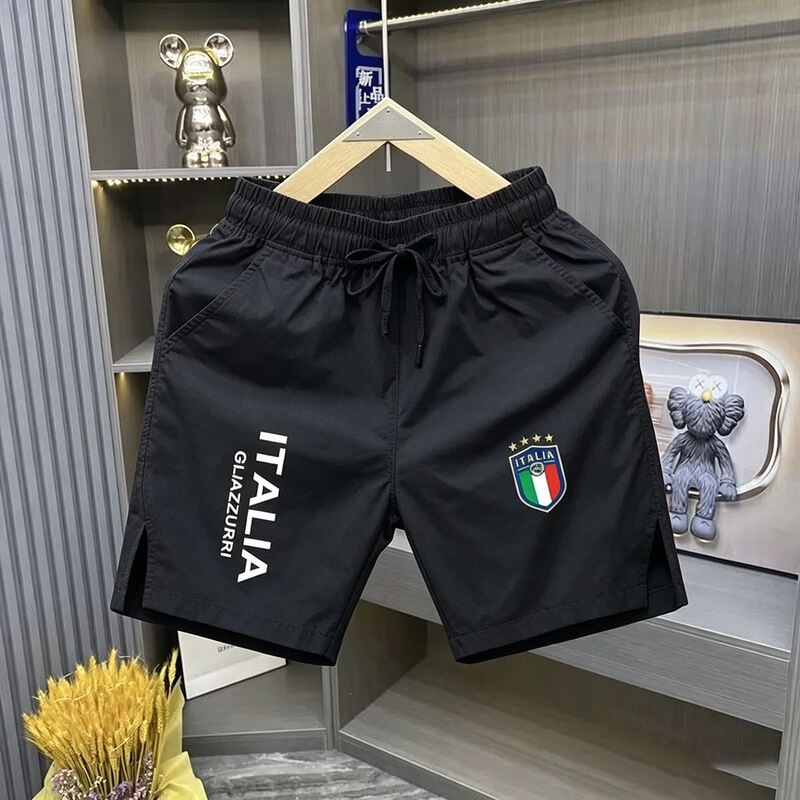 Italian Team Shorts for Men and Women, Trendy Football Shorts, Summer Outdoor Quick-Dry Casual Loose Sports Beach Shorts