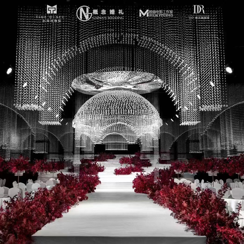 Crystal Pineapple Bead Curtain Arch Wedding Props Wedding Supplies Stage Ceiling Hotel Decoration Can Be Strung Arch Door