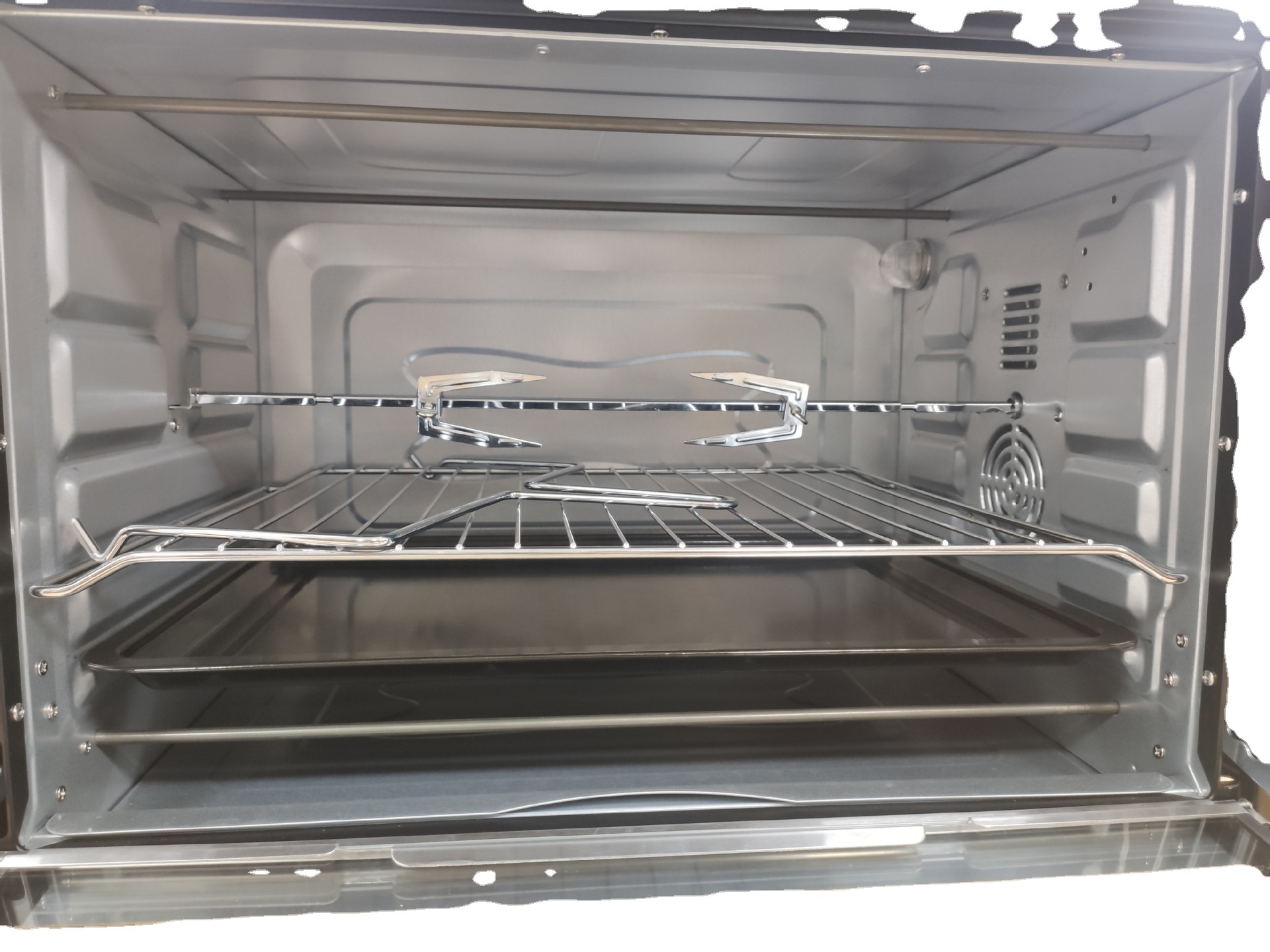 55L horno de comercio exterior pantalla de maquinaria doméstica de gran capacidad multifuncional horno de convección visual fábrica a granel SKD