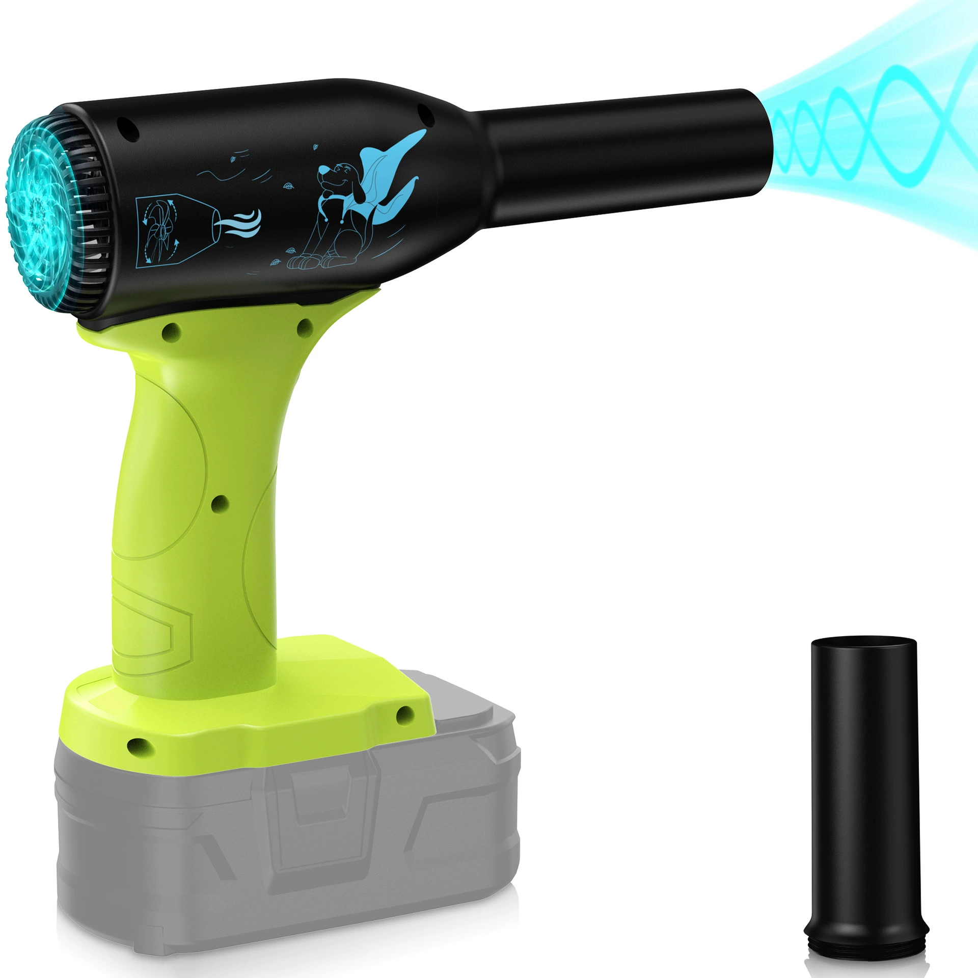 Насильственный вентилятор подходит для Makada Dewei Miwochi Bosch Hans Литиевая батарея 18V Скорость вращения 9-130 000 об/мин