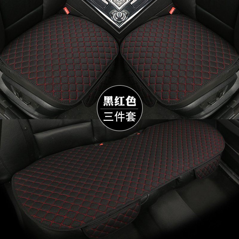 Cojín del asiento del coche cojín del asiento del coche de lino cuatro estaciones cubierta de asiento de coche universal de cinco asientos transpirable cojín del coche Comercio exterior Venta caliente