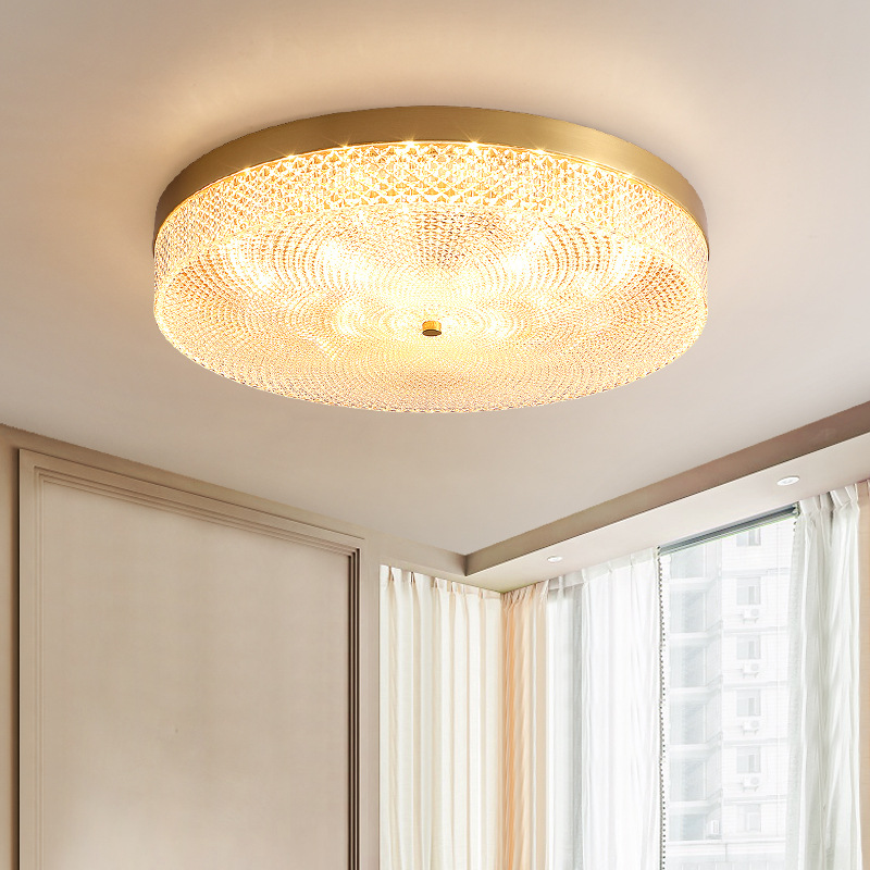 卧室吸顶灯美式轻奢客厅主卧顶灯欧式全铜法式高级中山新款灯具