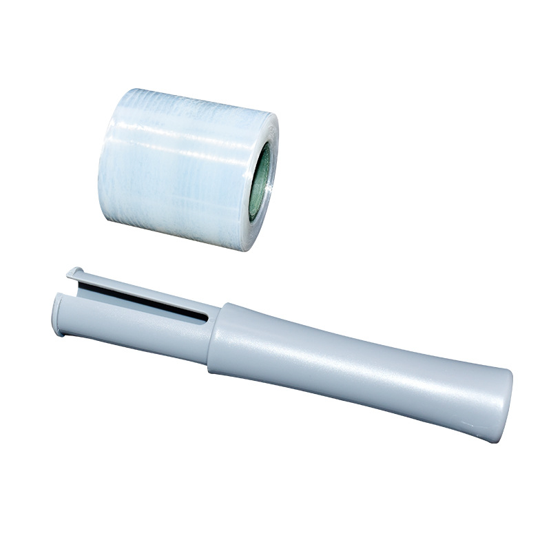 Mango película estirable 4-6cm película transparente impermeable embalaje expreso para llevar embalaje a prueba de fugas PE película estirable fábrica