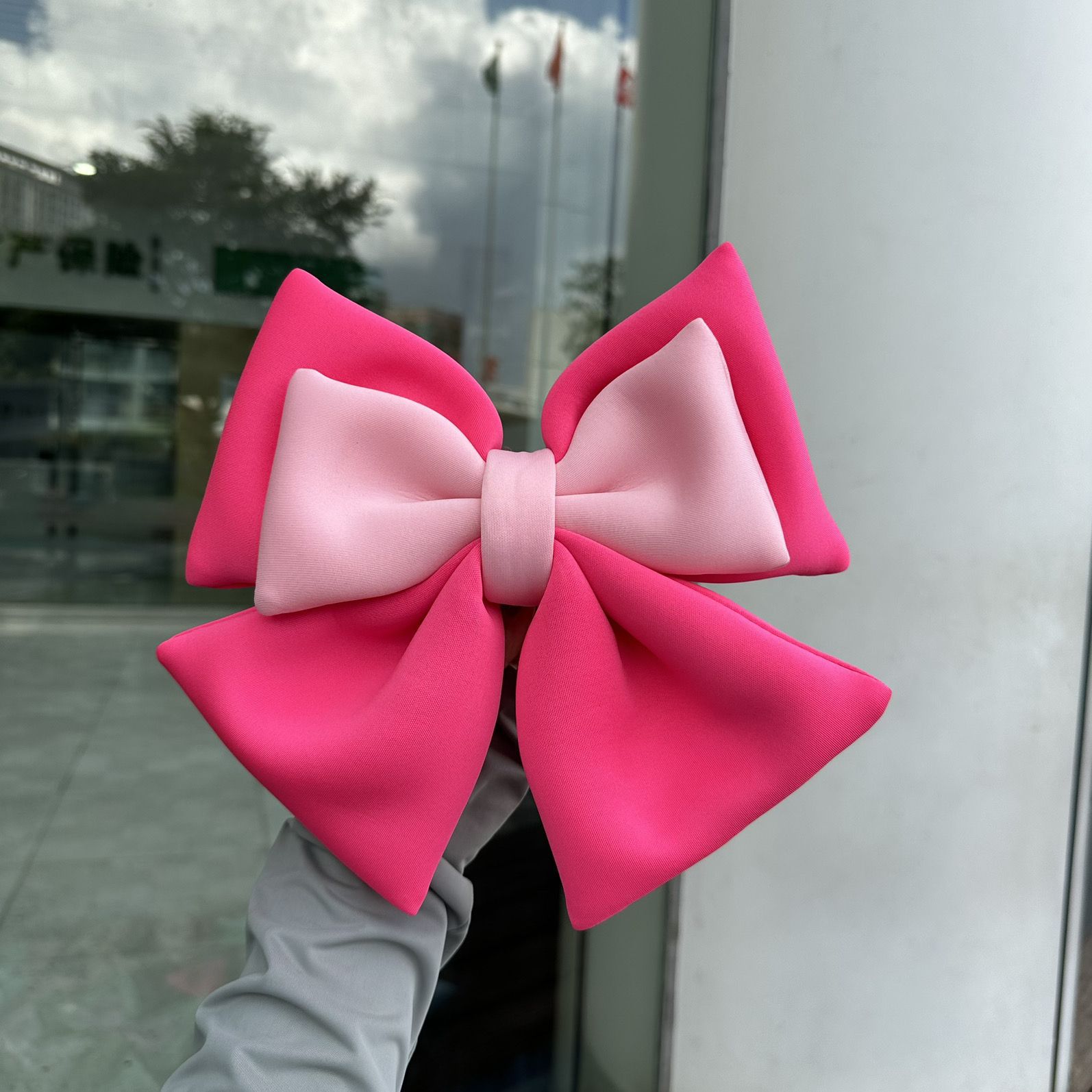 Electric Motorcycle Rear Seat Decoration, Sunny Luna Car Electric Vehicle Ornament, Rear Seat Tail Sticker with Bow
