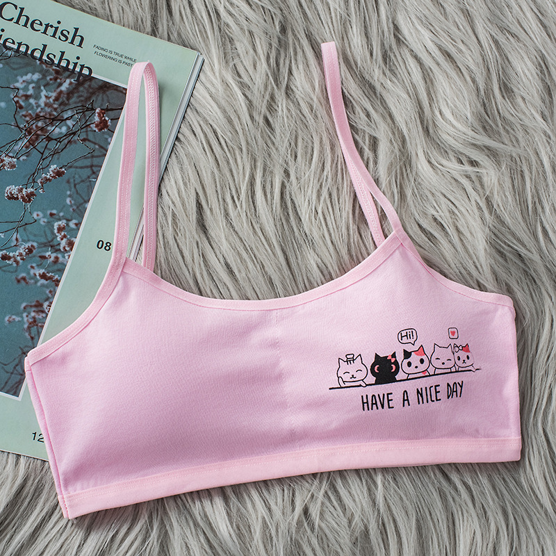 Bra de niñas de algodón de desarrollo ropa interior cabra chaleco de escuela primaria ropa interior de 9 - 14 años de edad niña