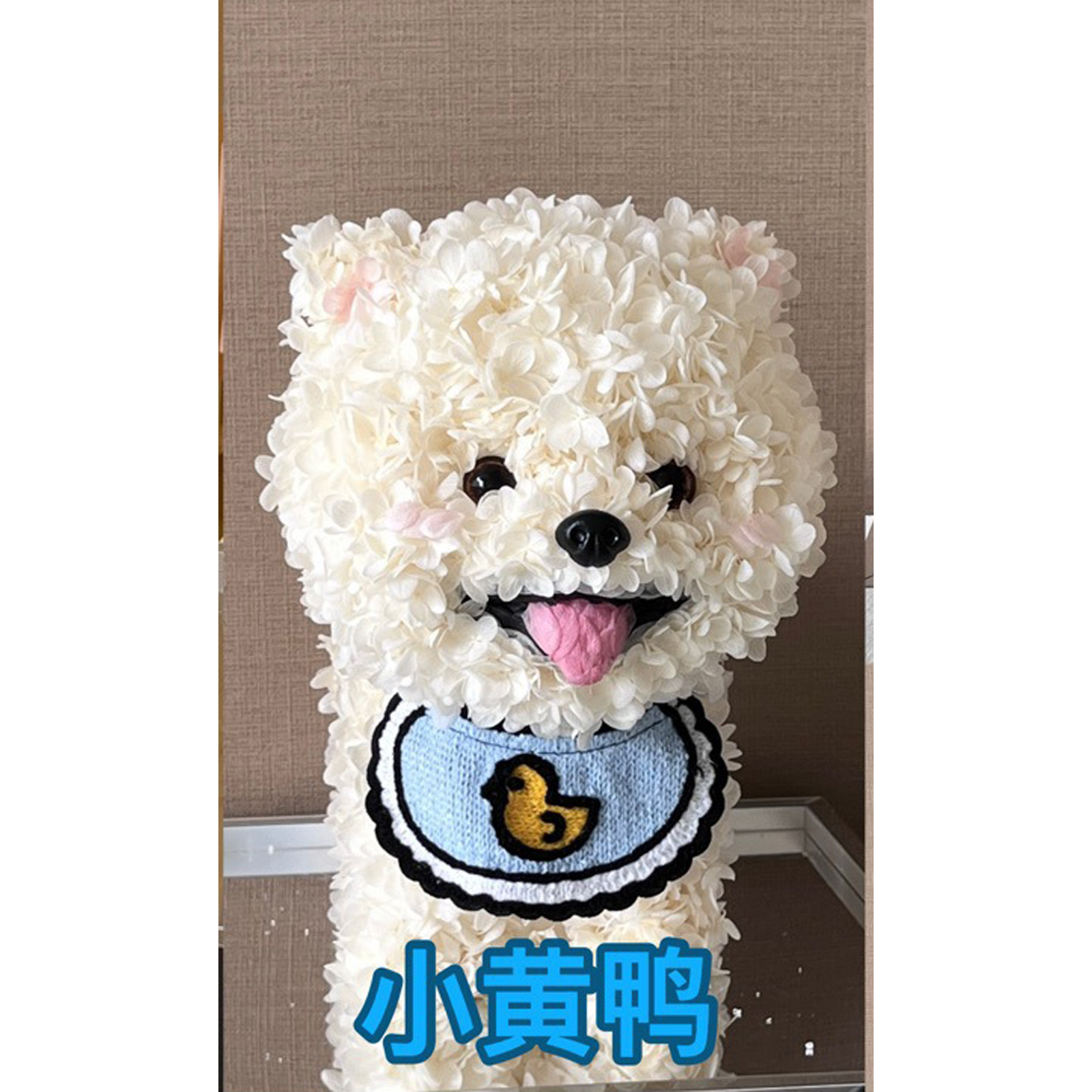 Flor eterna Hortensia Perro Maltsian Regalo de flores reales Confesión de bodas Regalo de cumpleaños de San Valentín Flor eterna Cachorro