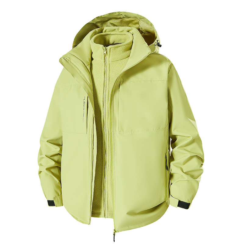 High-Quality Couple's Windbreaker Jacket for Men and Women, Three-In-One Detachable Fleece Two-Piece Set, 2025 New Model, Windproof and Waterproof High-Quality Couple's Windbreaker Jacket for Men and Women, Three-In-One Detachable Fleece Two-Piece Set, 2025 New Model, Windproof and Waterproof