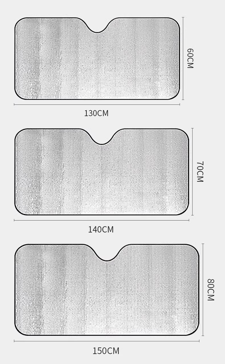 Thickened aluminum film car front sunshade for hatchbacks, specialized for sun protection, heat insulation, and rain protection