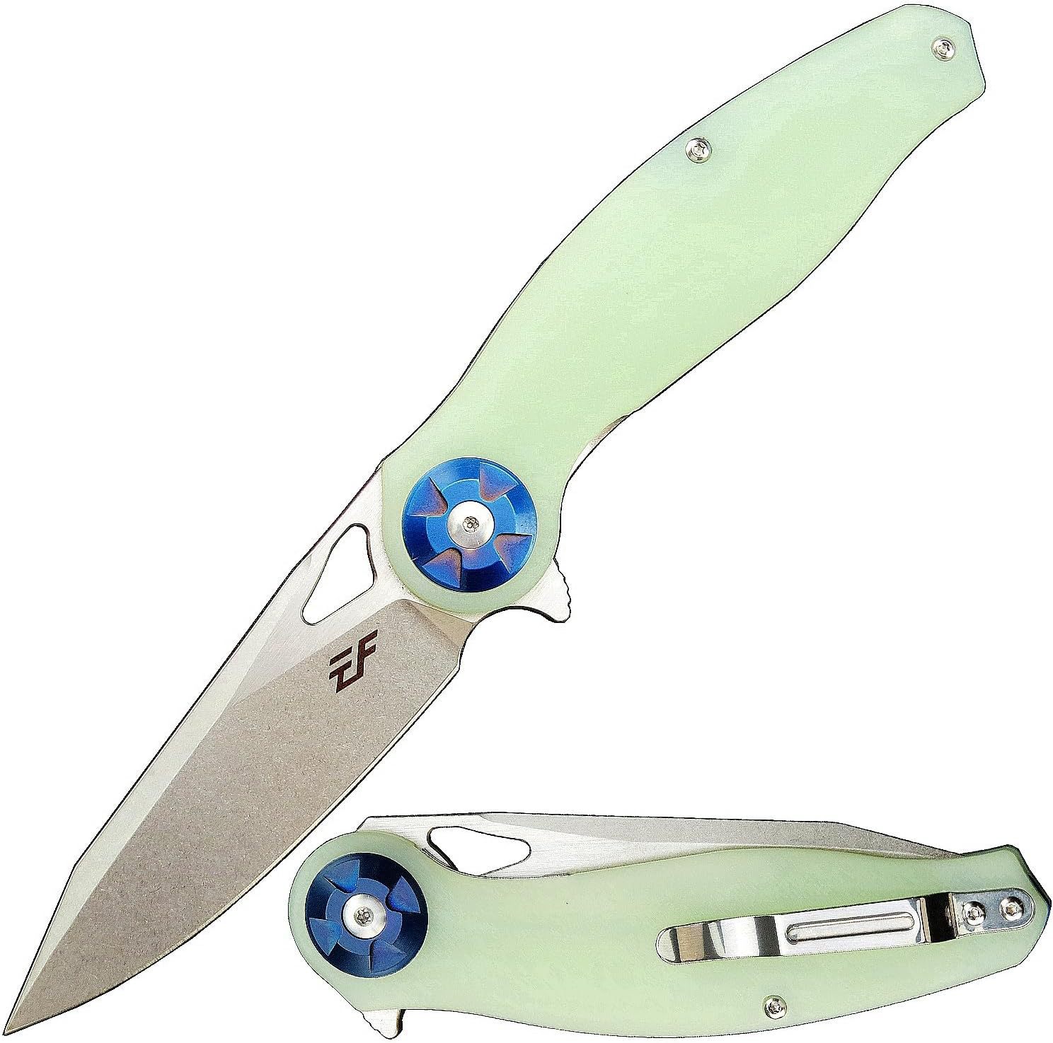 EF76球轴承折叠露营刀EDC口袋刀G10手柄和D2石洗刀片狩猎户外工具