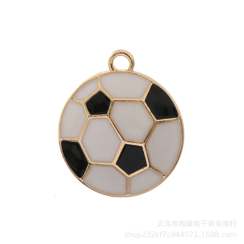 K oro DIY estilo coreano Aleación de fútbol colgante pequeño llavero teléfono móvil hebilla pendientes accesorios Ventas Directas la fábrica