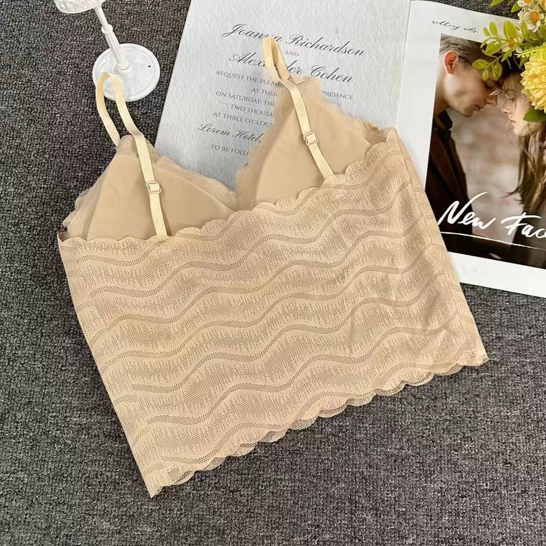 Nuevo algodón de látex sin marcas de alta calidad, chaleco de mujer sin anillo de acero, bra de yoga, ropa interior deportiva, mujer al por mayor