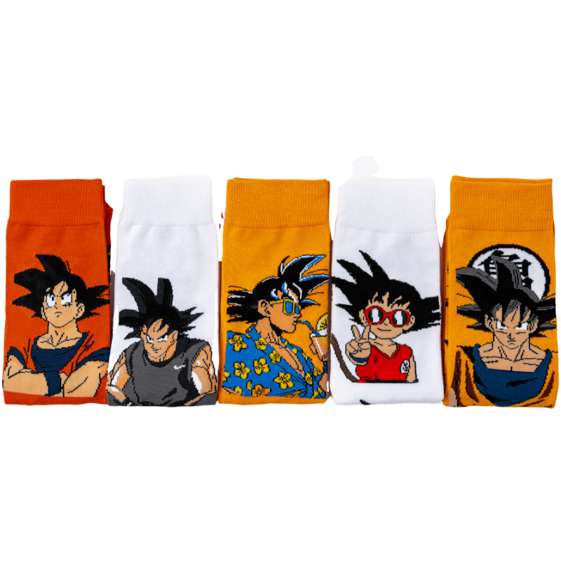 Four Seasons Anime Dragon Ball Calcetines de moda Calcetines para hombres Dragon Ball para hombres Fabricantes de algodón para mujeres Fabricante de Sun Wukong Calcetines de comercio exterior de tubo medio