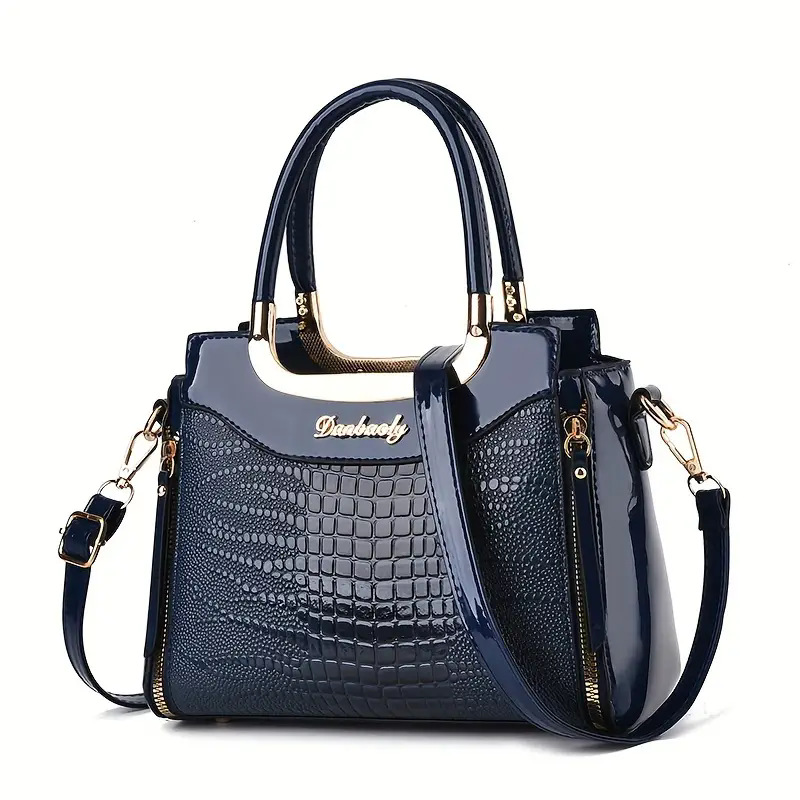 Bolsos bolsos Taizhou bolsos de mujer Platinum piel brillante patrón de cocodrilo bolsos de mujer textura transfronteriza todo-fósforo comercio exterior bags