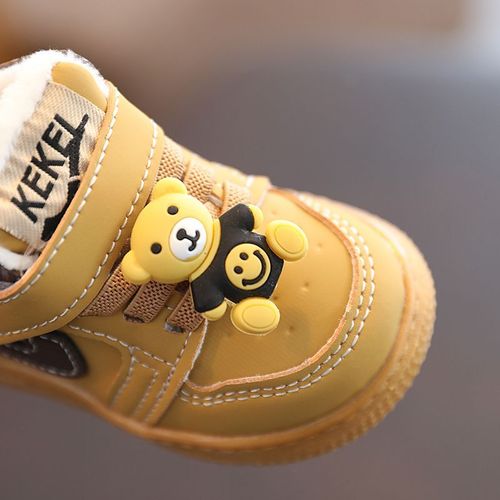  winter new baby cotton shoes 0-2 years old 1 soft-soled non-slip baby toddler shoes warm plus velvet men's and women's sneakers