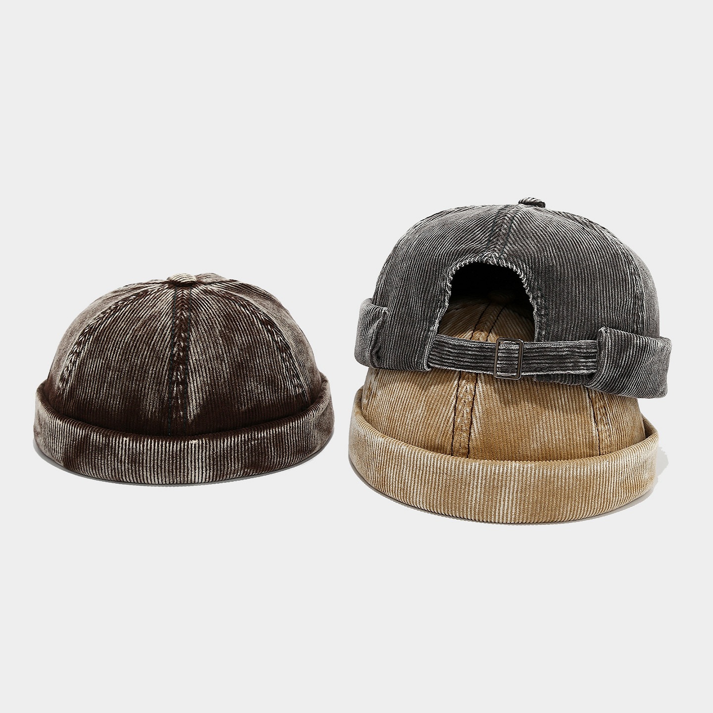 Sombrero de piel de melón retro japonés de invierno y otoño marca de moda para hombres y mujeres hacer viejos sombreros elegante sin bordes simple sombrero de moda