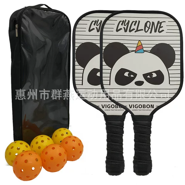 Cross-Border Fiberglass Pickleball Racket Set for Children, Indoor and Outdoor Beginners, Campus Novices, Outdoor Training Rackets Wholesale